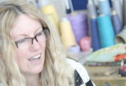 Knitting Lecturer Ruth Herring interviewed by social media influencer