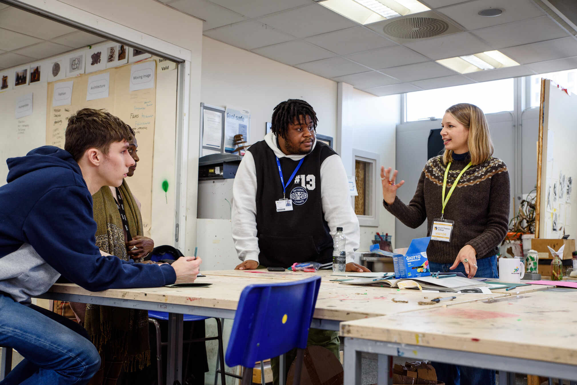 Students take part in the Royal College of Art Workshop 