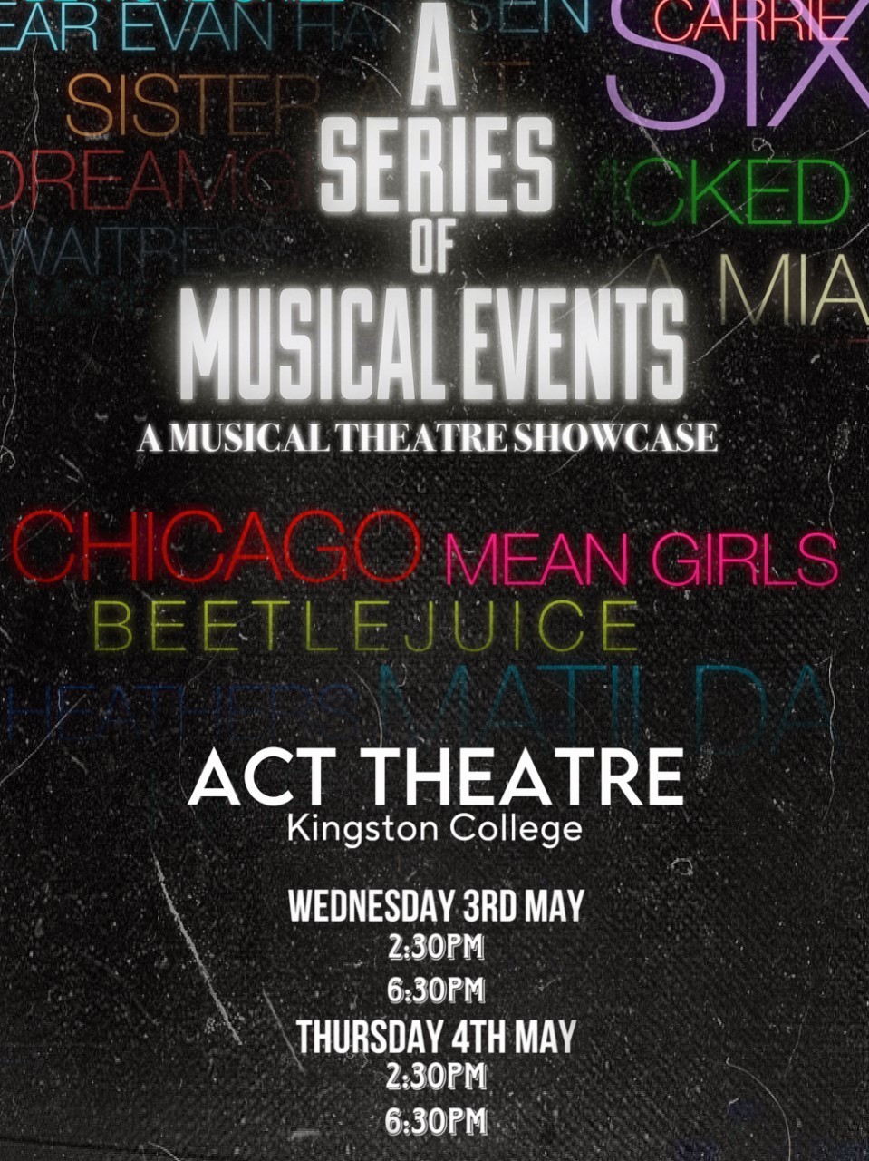 Musical Theatre Showcase by Performing Arts students - all welcome