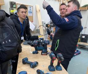 Bosch UK Showcase Power Tools to Carpentry Students