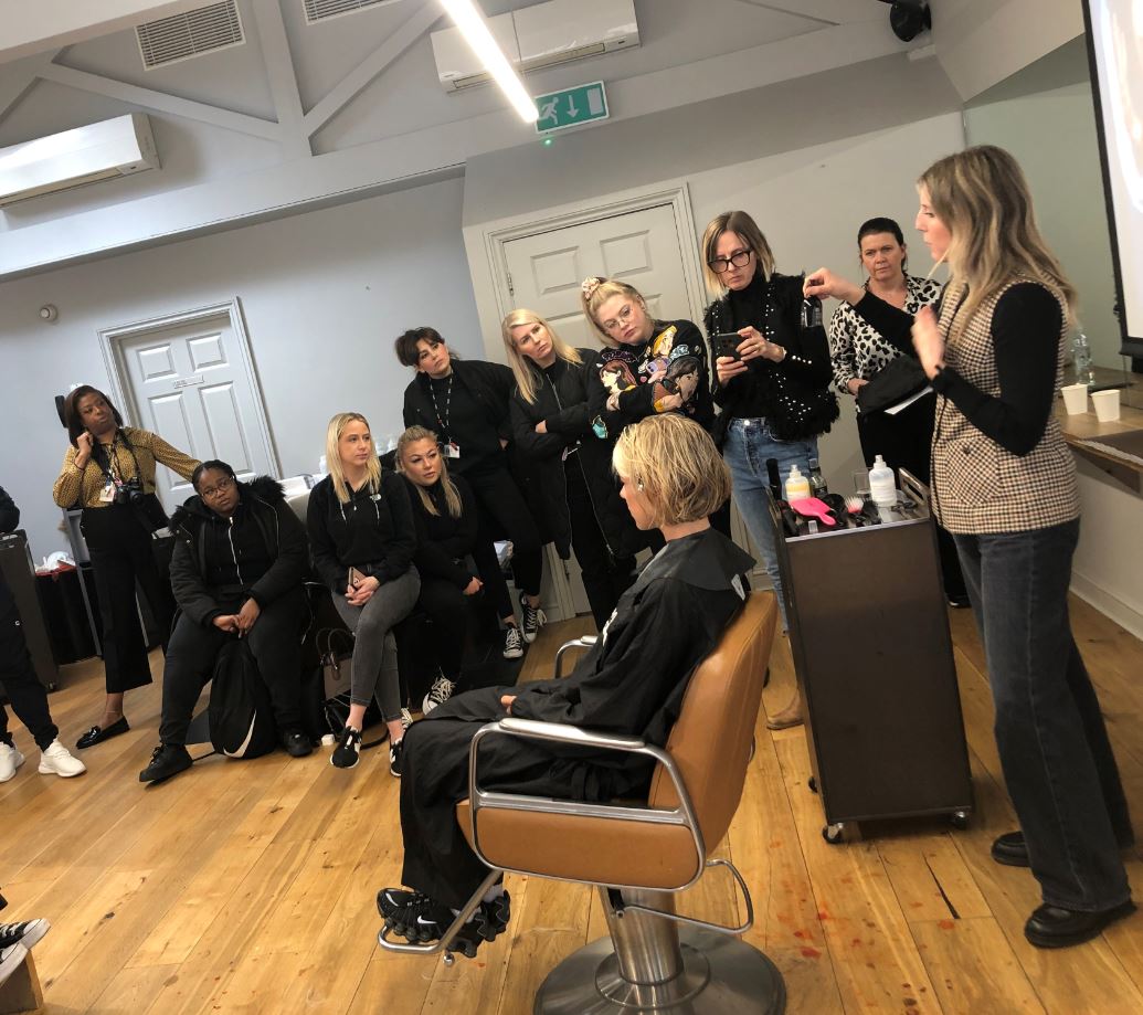 Hairdressing students attend fantastic workshop at top Covent Garden salon