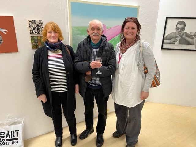 Three Heads of the Creative Industries Centre come together to celebrate opening of Staff Exhibition