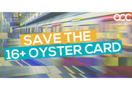 Image with writing saying "Save the16+ oyster card"